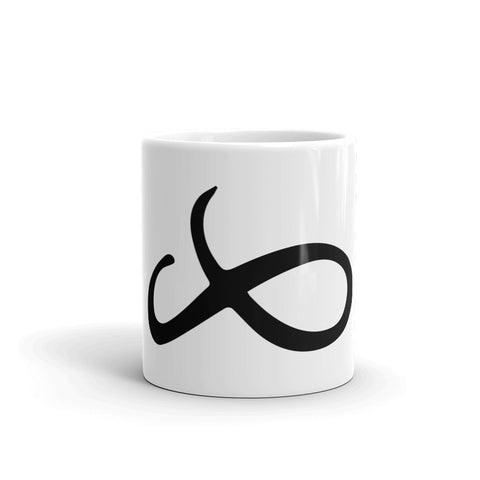 White glossy mug